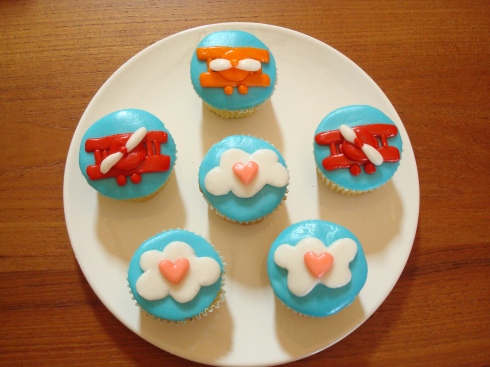 father's day cupcakes airplanes